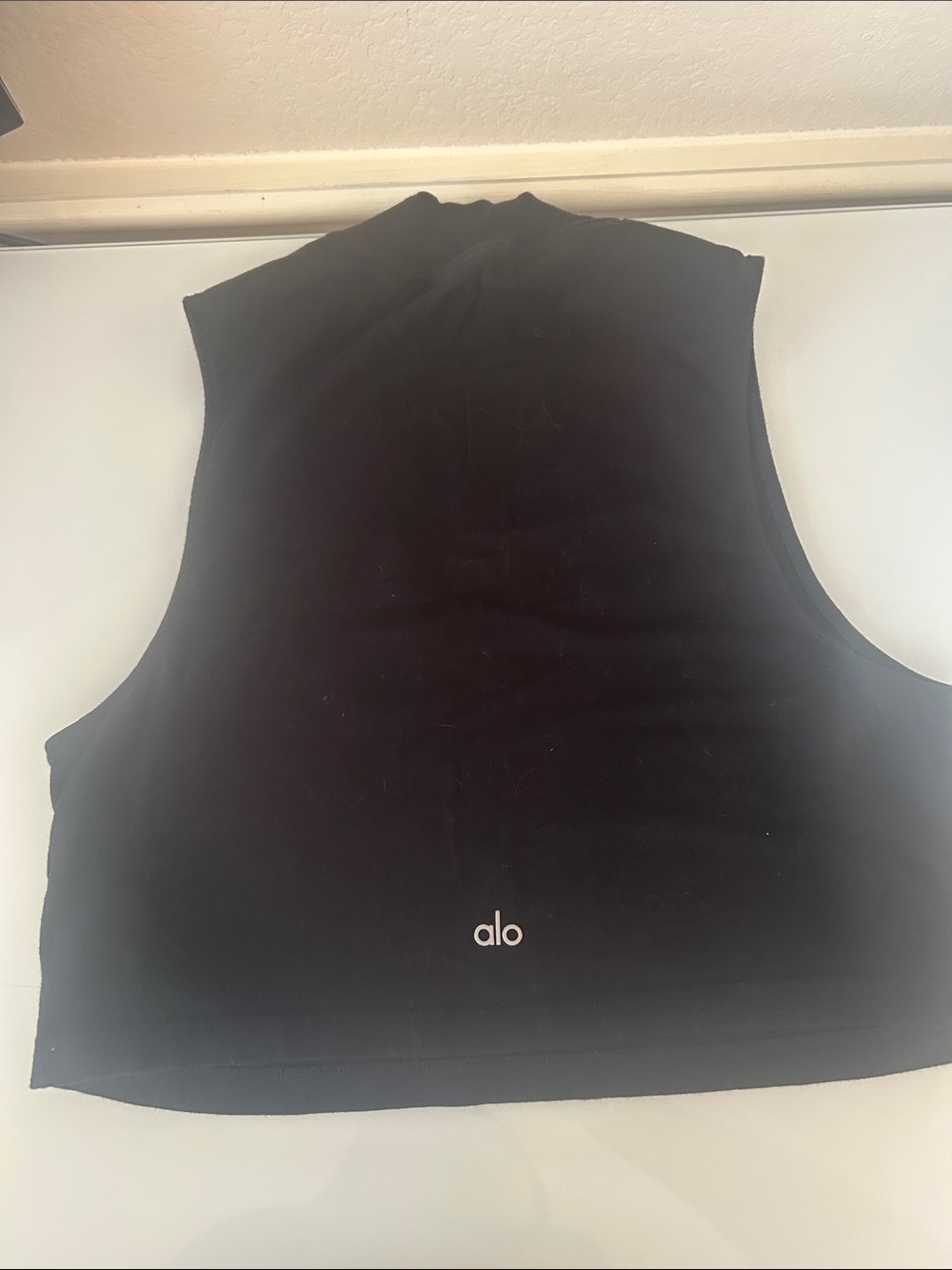 ALO Yoga Black High-Neck Crop Tank